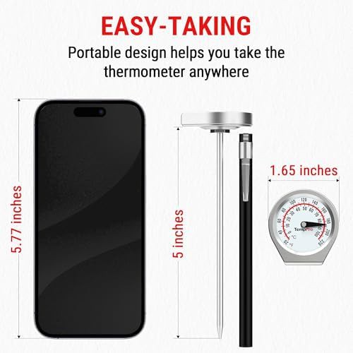 Stainless steel dial instant read thermometer — photo 4