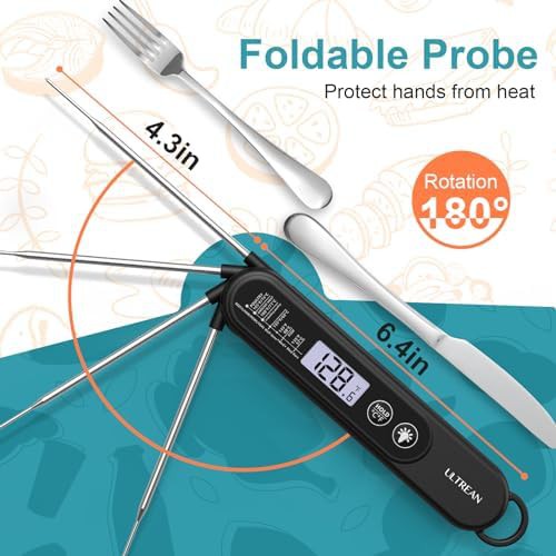 Foldable probe instant read waterproof thermometer — photo 4