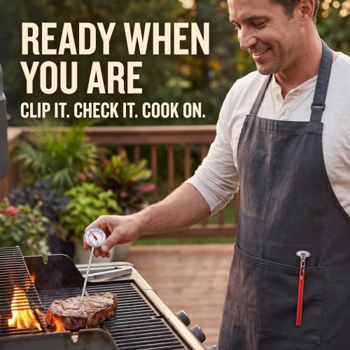 Silver pocket instant read food thermometer — photo 4