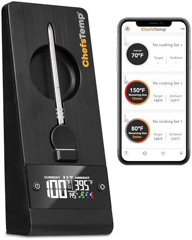 Wireless bluetooth meat thermometer with long range