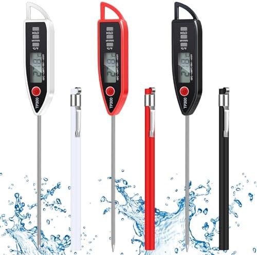 Three pack multi color long probe thermometers