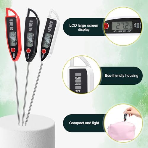 Three pack multi color long probe thermometers — photo 3