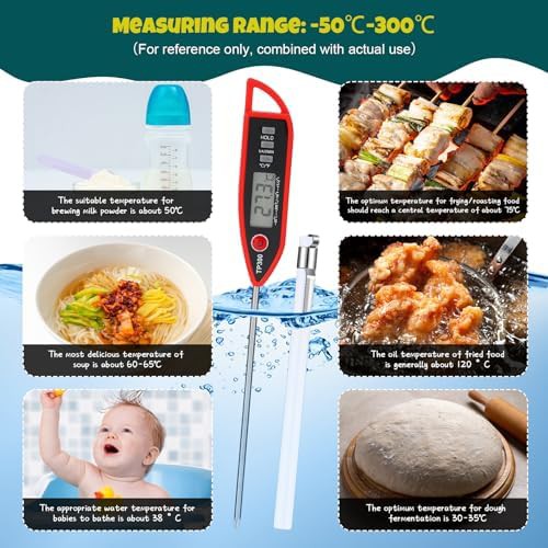 Three pack multi color long probe thermometers — photo 4