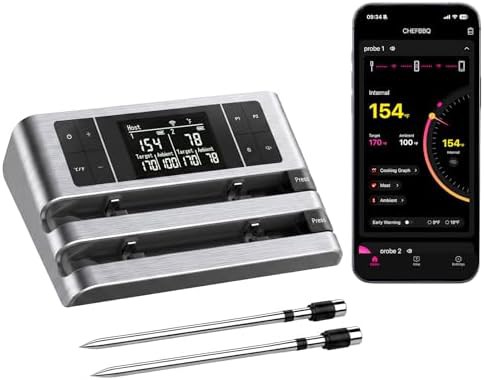 Rechargeable Stainless Wireless Grill Thermometer