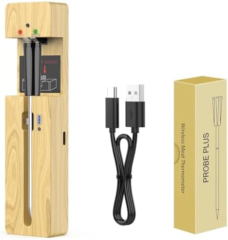 Ink black digital waterproof probe thermometer