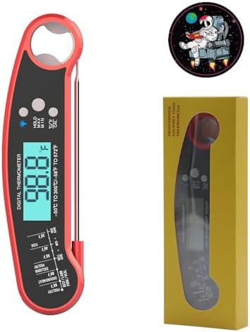 Jujube red instant read food thermometer