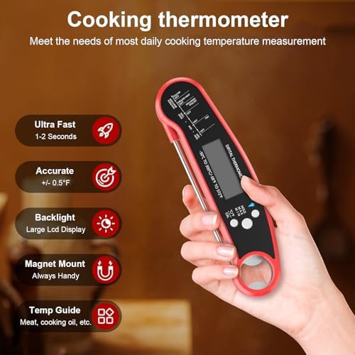 Jujube red instant read food thermometer — photo 4