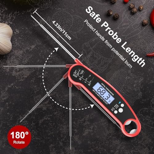Jujube red instant read food thermometer — photo 5