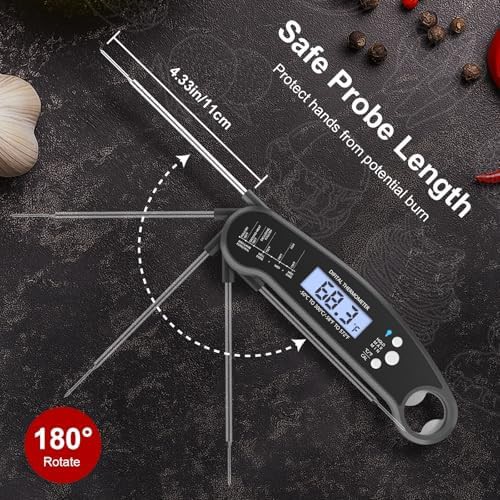 Satin black waterproof digital grilling thermometer — photo 5