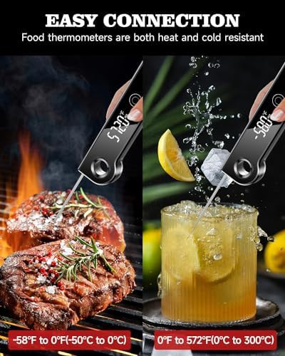 Waterproof instant read thermometer with rotating display — photo 5