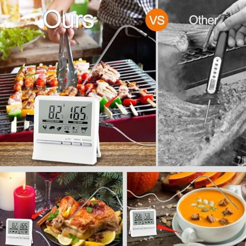 White digital instant read thermometer with timer — photo 3