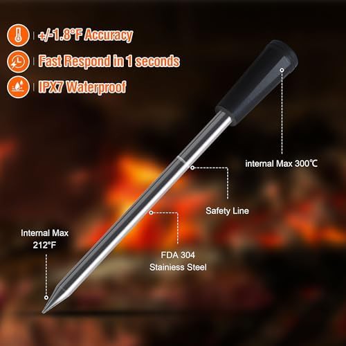 Smart dual probe bluetooth thermometer 500ft — photo 3