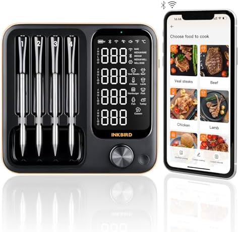 Wireless four probe wifi meat thermometer