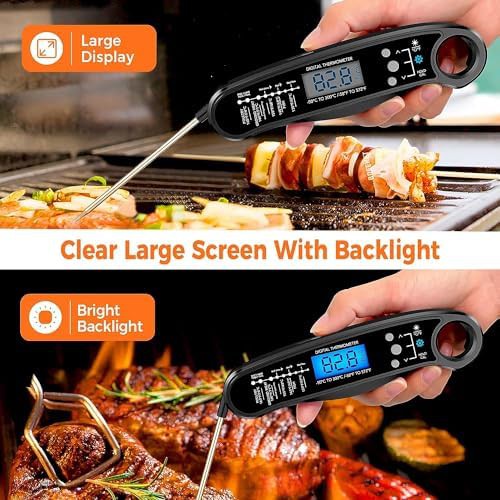 Black dual probe instant read thermometer — photo 4