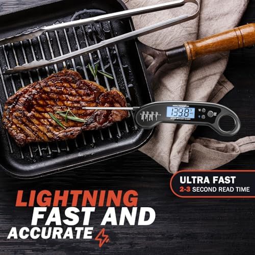 Backlit digital meat thermometer for grilling — photo 3