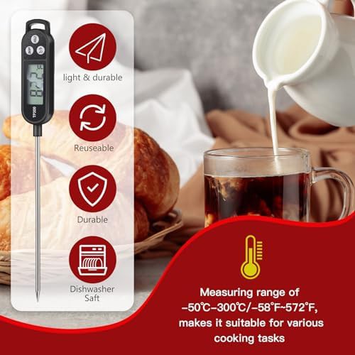 Six piece BBQ long probe multi color thermometers — photo 3
