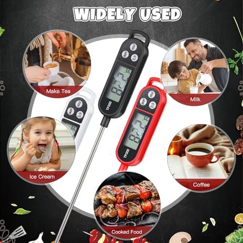 Six piece BBQ long probe multi color thermometers — photo 5
