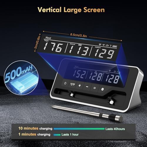 Rechargeable long range bluetooth meat thermometer — photo 3