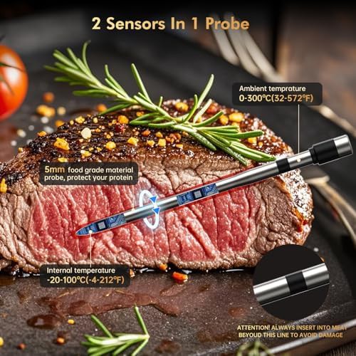 Rechargeable long range bluetooth meat thermometer — photo 4