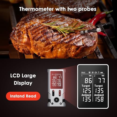 Dual probe wireless grill thermometer 800ft — photo 4