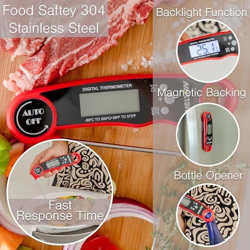 Stainless steel instant read cooking thermometer — photo 5
