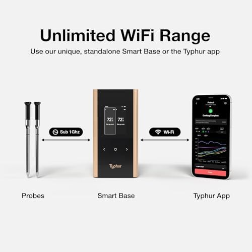 Gold wireless meat thermometer with two slim probes — photo 4