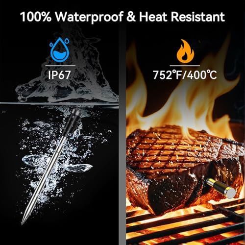 Waterproof wireless thermometer with LCD booster — photo 5