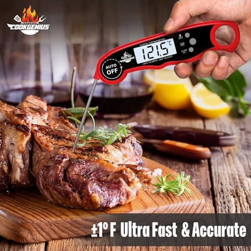 Red dual probe instant read food thermometer — photo 5