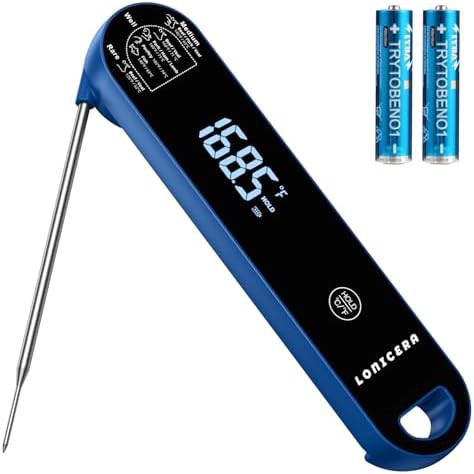 Blueberry thermocouple instant read meat thermometer