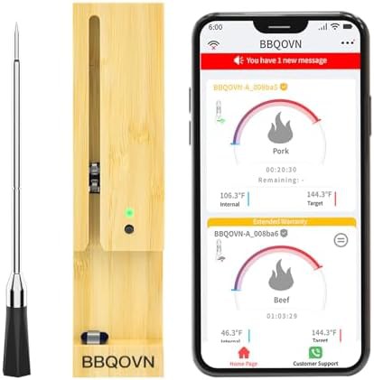Small black smart bluetooth meat probe