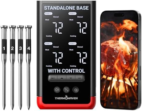 WiFi smart thermometer with four probes
