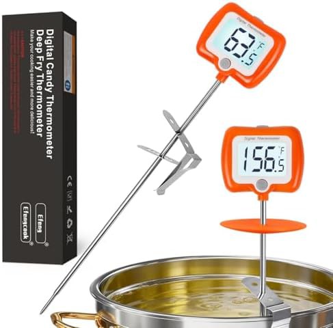 Orange digital deep fry thermometer