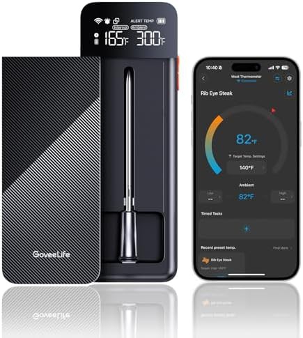 Rechargeable single probe bluetooth thermometer