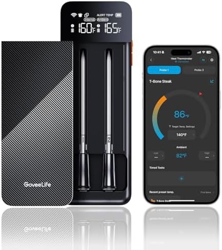 Smart wireless thermometer with dual probes
