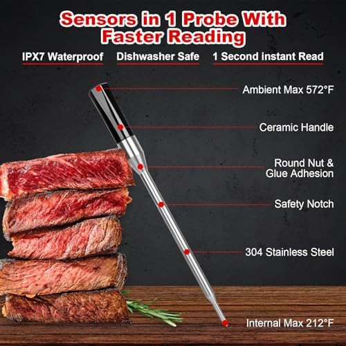 Bluetooth waterproof dishwasher safe thermometer — photo 3