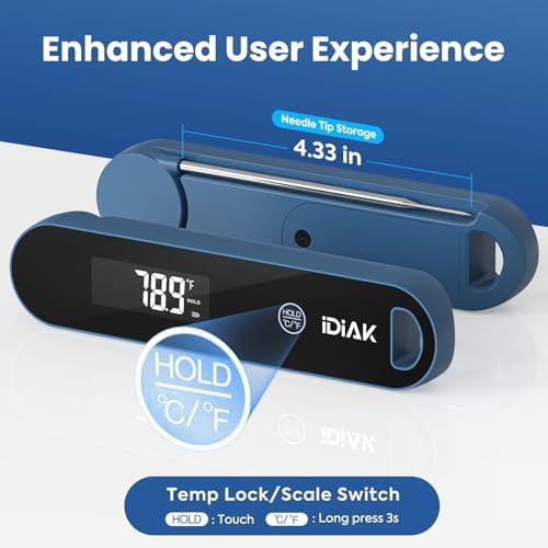 Waterproof instant read thermometer with OLED display — photo 3