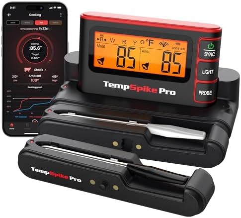 Waterproof multi sensor wireless meat thermometer