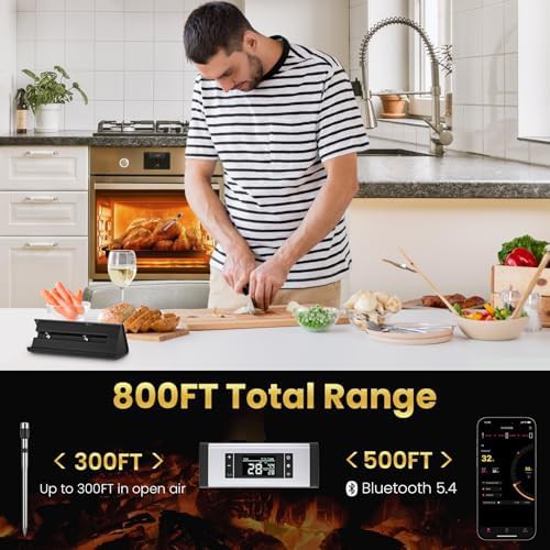 Rechargeable wireless thermometer with 800ft range — photo 4