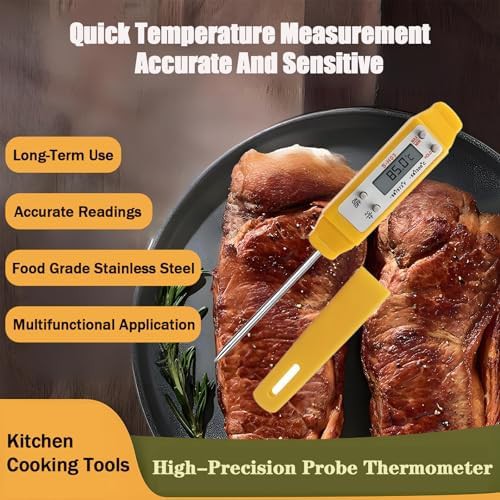 Yellow pen style pocket thermometer with calibration — photo 3