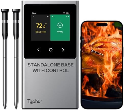 Pro wireless thermometer with two ultra-thin probes
