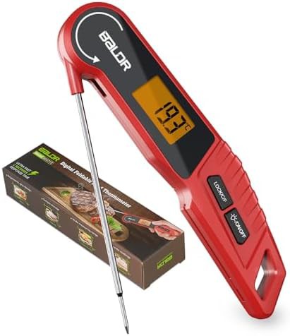Stainless steel instant read BBQ thermometer