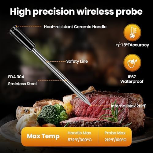Smart wireless thermometer with four probes — photo 3