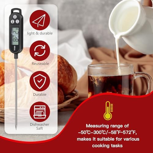 Six pack red and black instant read thermometers — photo 5