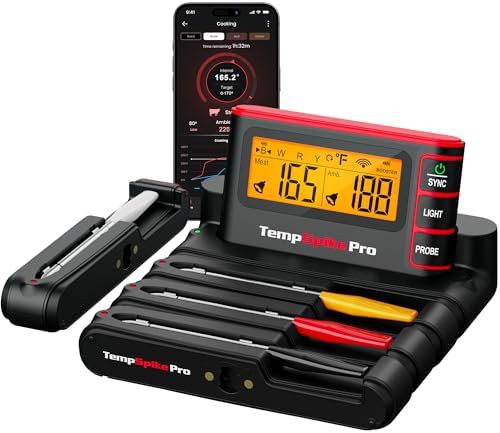 Wireless thermometer with unlimited range and thin probe