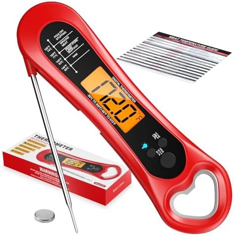Calibration meat thermometer with backlight
