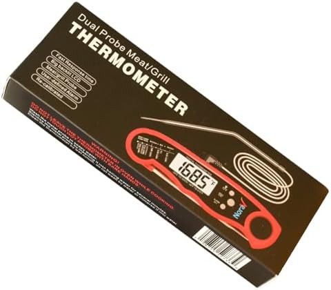 Red dual probe instant read thermometer — photo 3