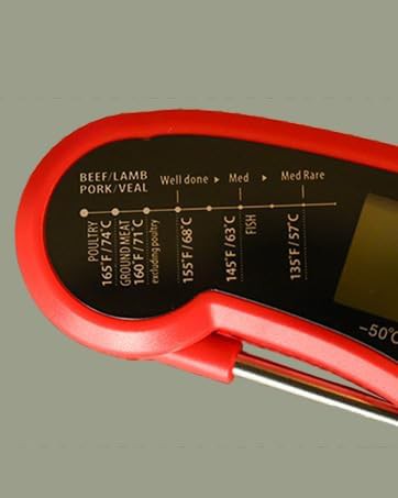Red dual probe instant read thermometer — photo 4