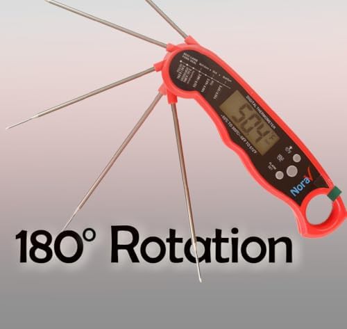 Red dual probe instant read thermometer — photo 5