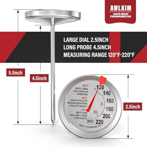 Analog oven safe dial thermometer pack — photo 5
