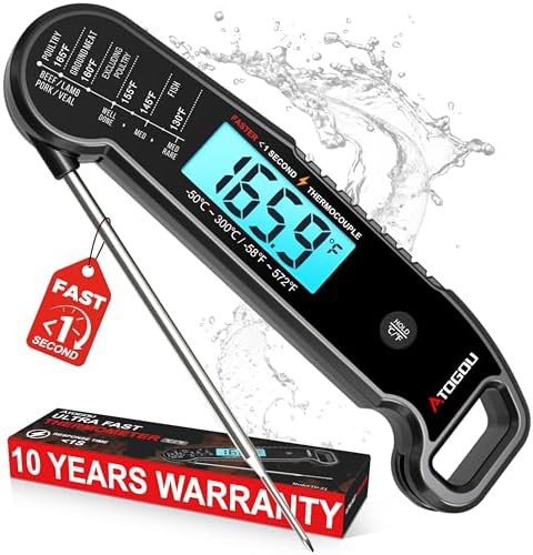 Professional black rapid response thermometer